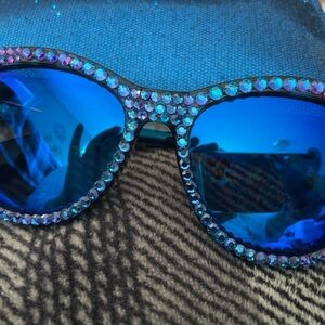 Kirk’s Folly Blue Rhinestone Sunglasses.  NEW in bag.  Gorgeous and sparkly.